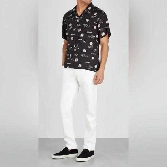 NWOT Paige Normandie Mens size 34 white jeanss 32” inseam.A565